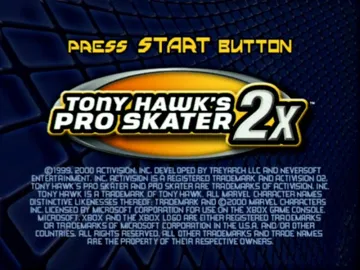 Tony Hawks Pro Skater 2x (USA) screen shot title